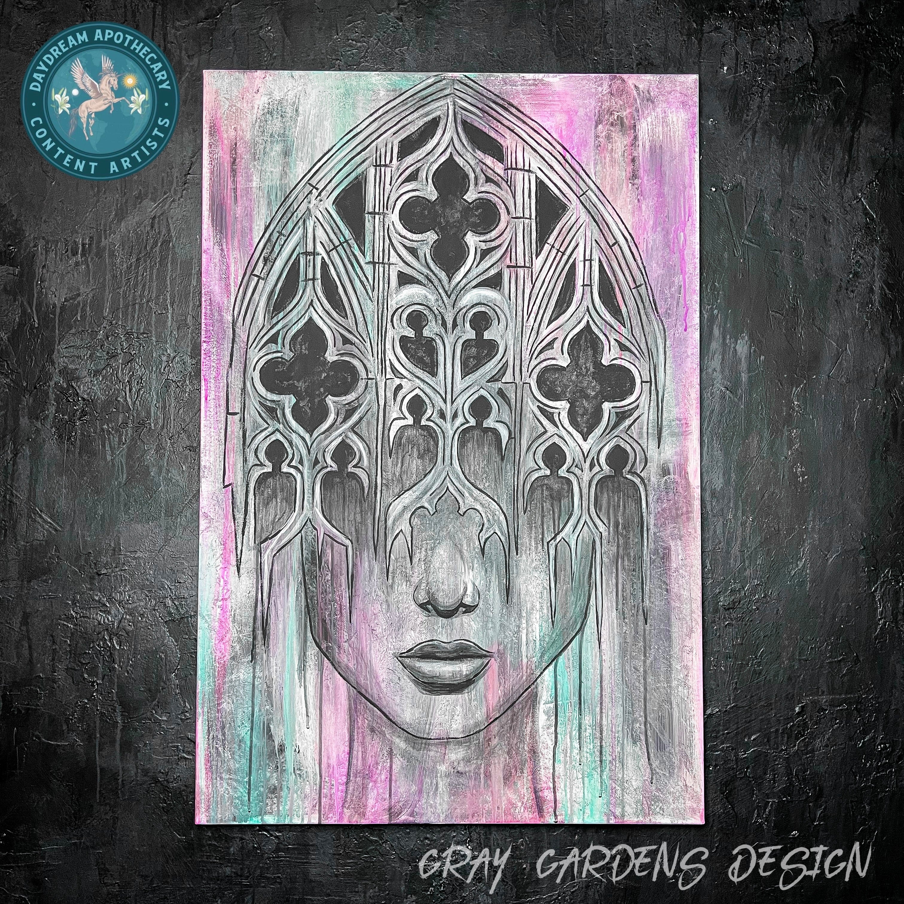 Cathedral Girl Original Canvas Art